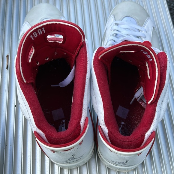 Nike retro Air Jordan number six red and black size 12 for men sneakers - Picture 5 of 12